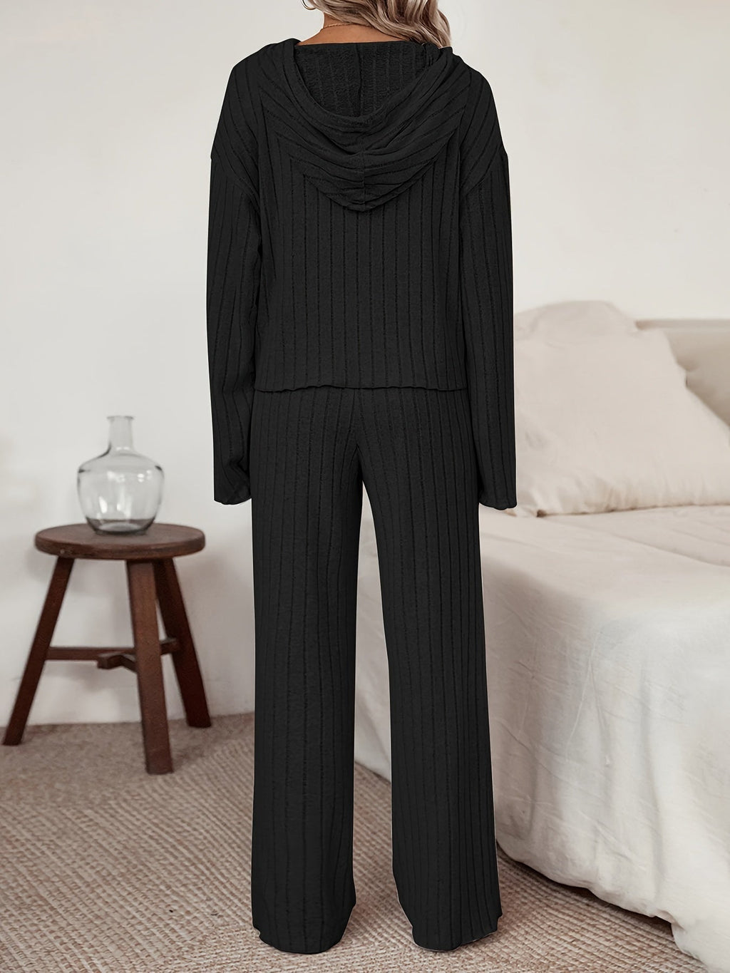 GR  | Damen Freizeit Uni Farbener Kapuzenpullover und