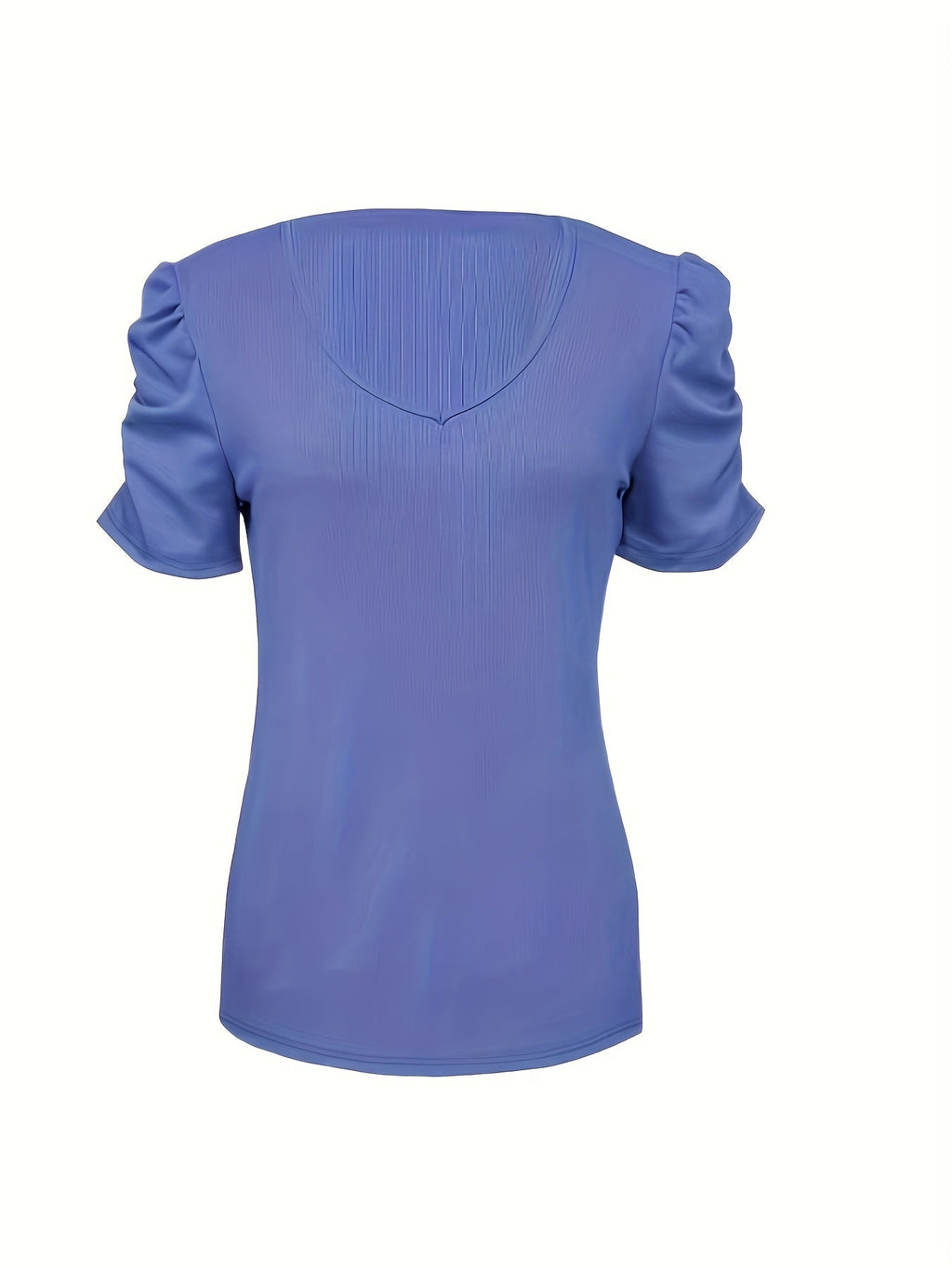 GR | Elegantes Geripptes V-ausschnitt T-shirt Für Damen