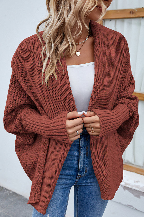 GR | Eleganter Herbst Strickcardigan mit Dolmanärmeln für Frauen