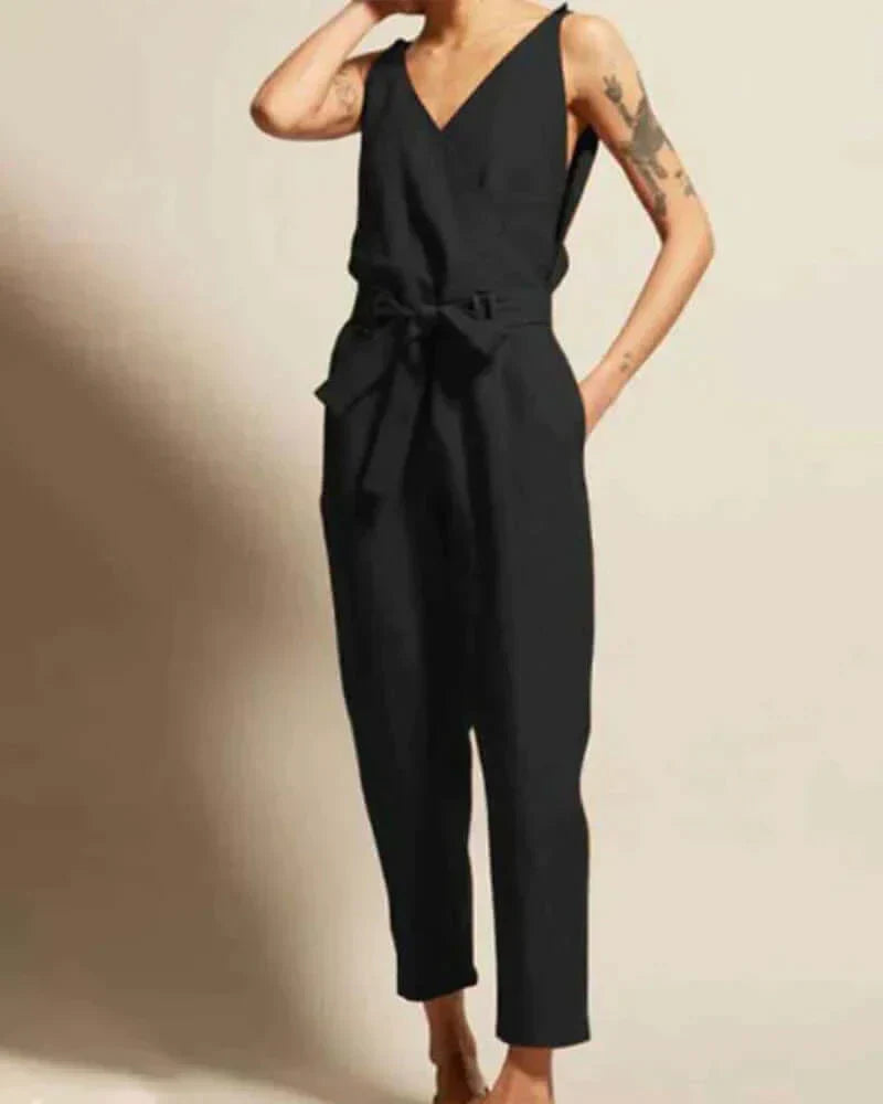 GR | Neck Sleeveless Jumpsuit