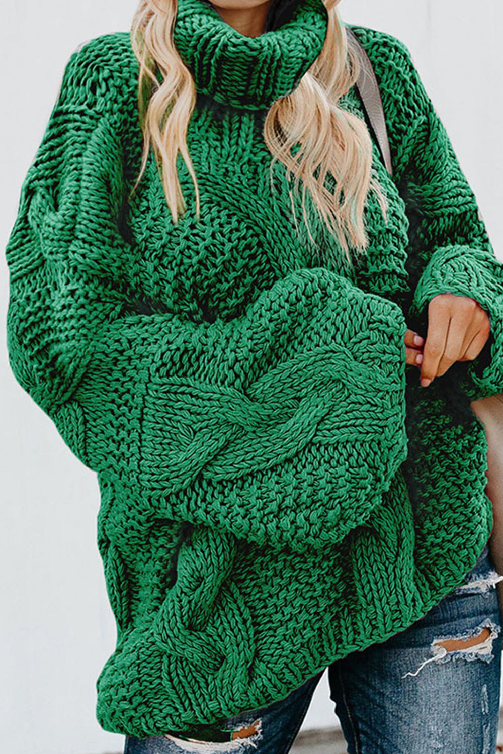 GR Twisted Knit Long Sleeve Sweater