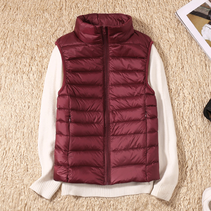 GR | Sleeveless Down Vest Jacket with Zipper