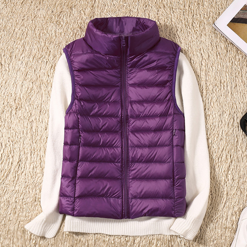 GR | Sleeveless Down Vest Jacket with Zipper