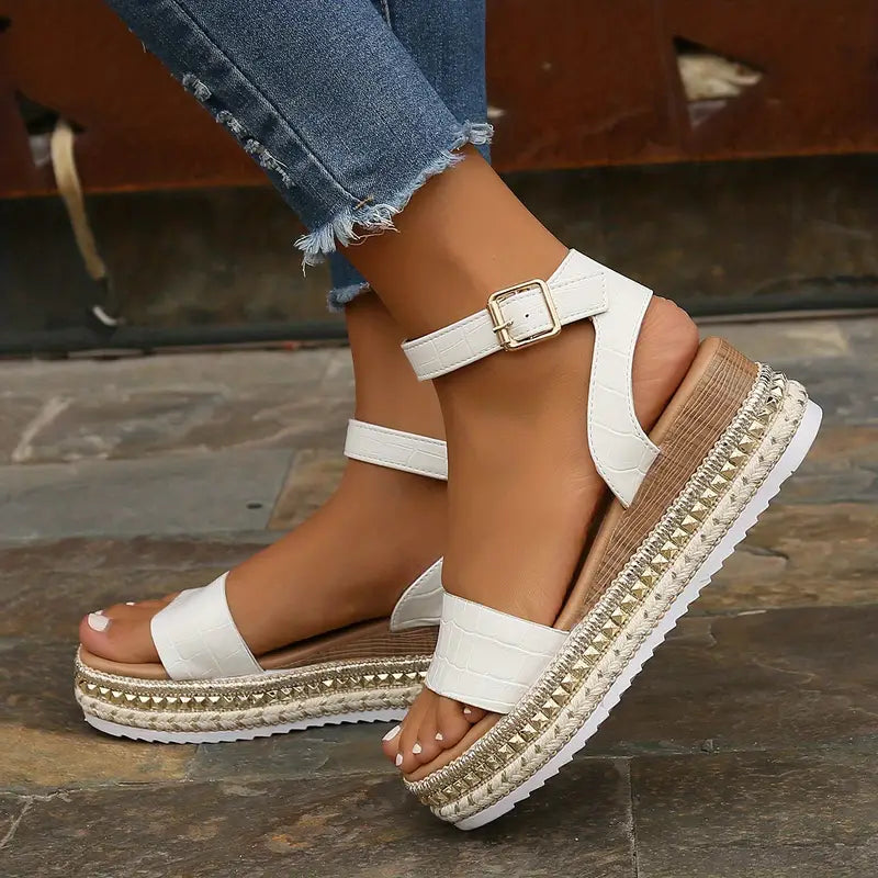 GR | Luxury Platform Sandals with Straps for Women