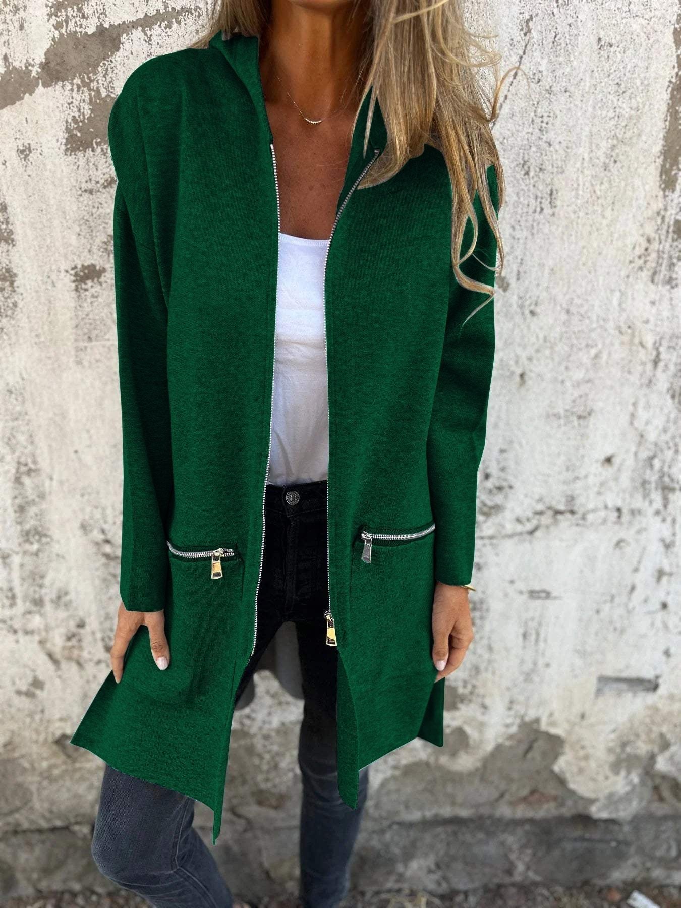 GR | Casual jacket with round neck and zipper