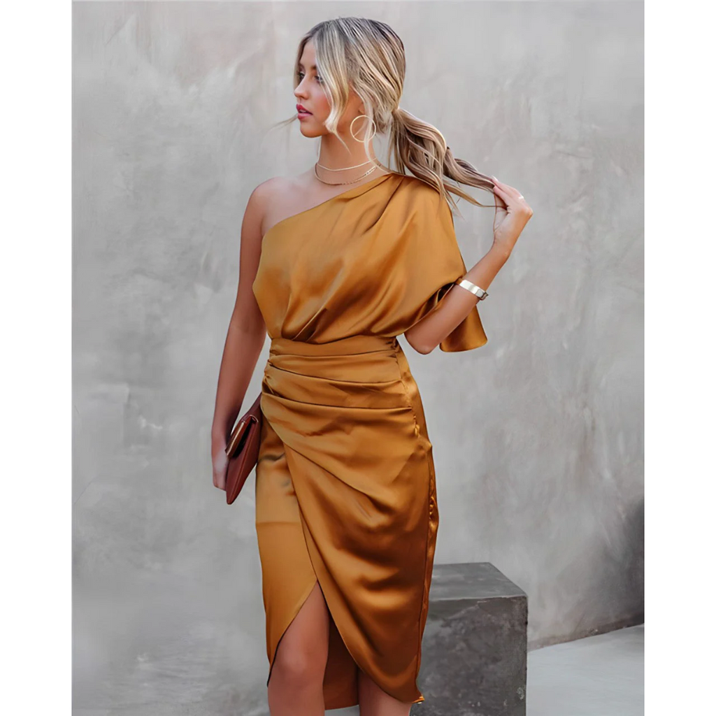GR | Mini Asymmetrisches Kleid Für Hochzeitsgäste Für Frauen