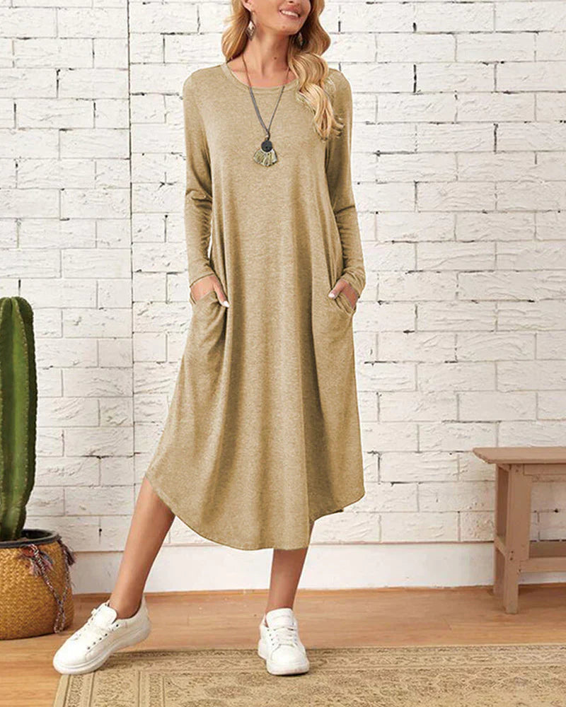 GR - Langärmeliges lockeres Kleid