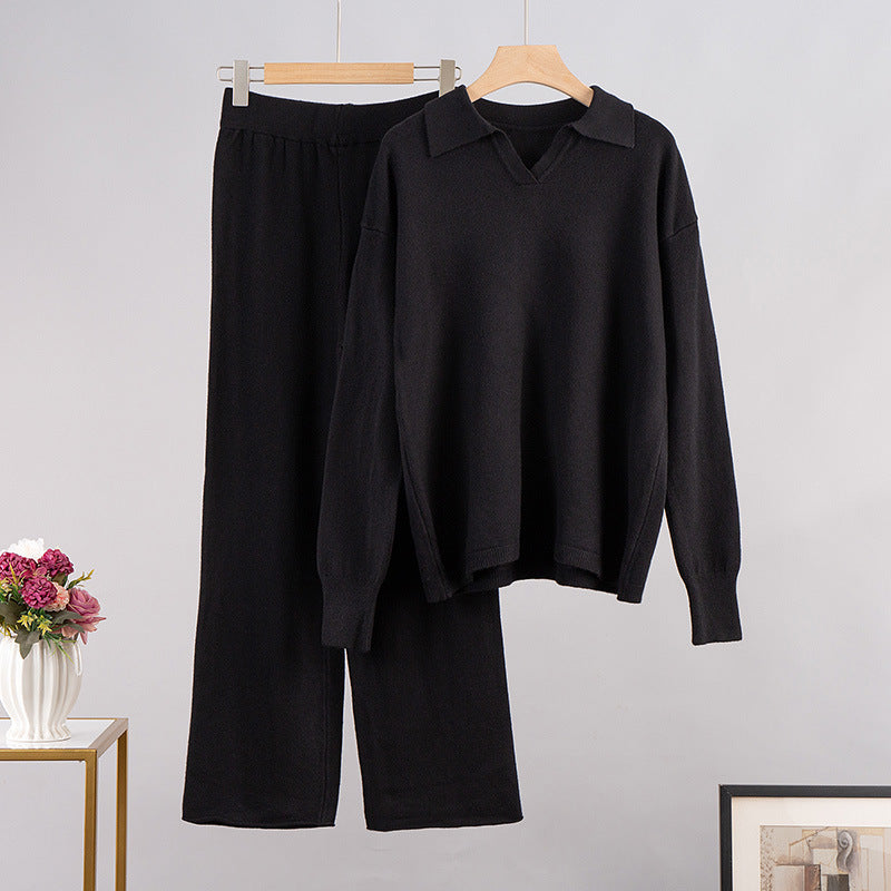 GR | Set of trousers and knit sweater