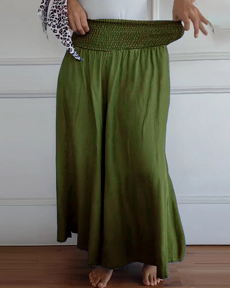 GR | Hose mit Elastischem Bund und Weiten Beinen
