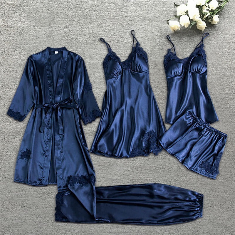 GR | Satin lace pajama set for women