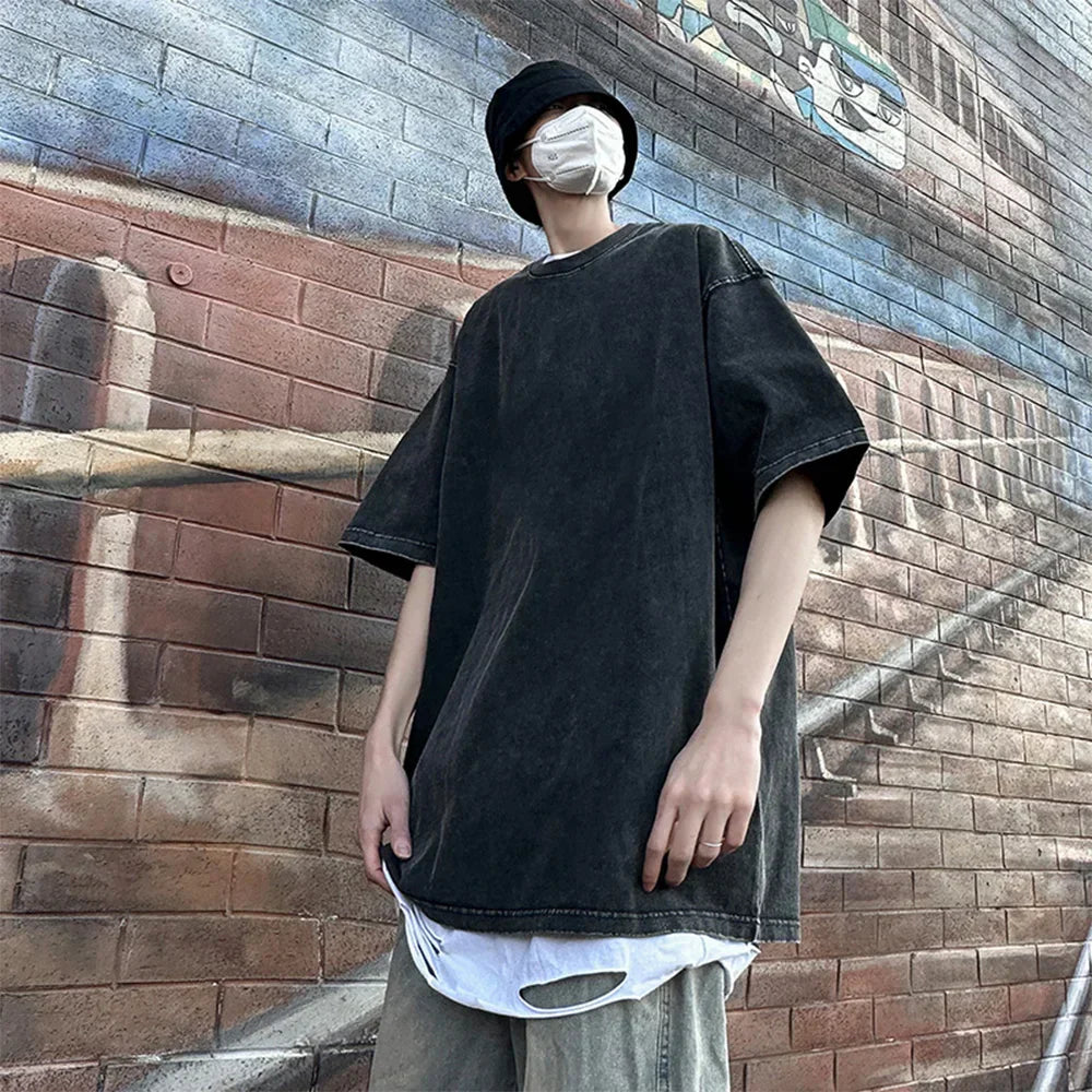 GR | Vintage Locker sitzendes T-Shirt