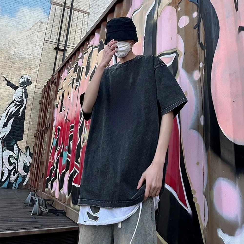 GR | Vintage Locker sitzendes T-Shirt