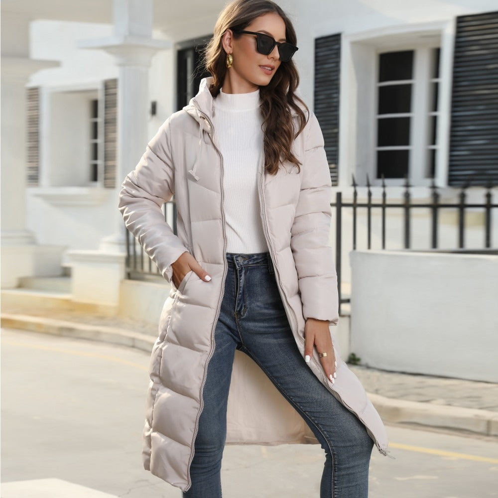 GR | Long Jacket with Hood and Quilted Lining