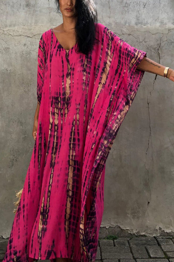 GR Freely – Lockeres Überwurfkleid im Batik-Boho-Stil