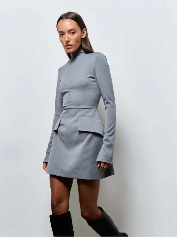 GR | Elegantes Kurzes Kleid chic Frauen