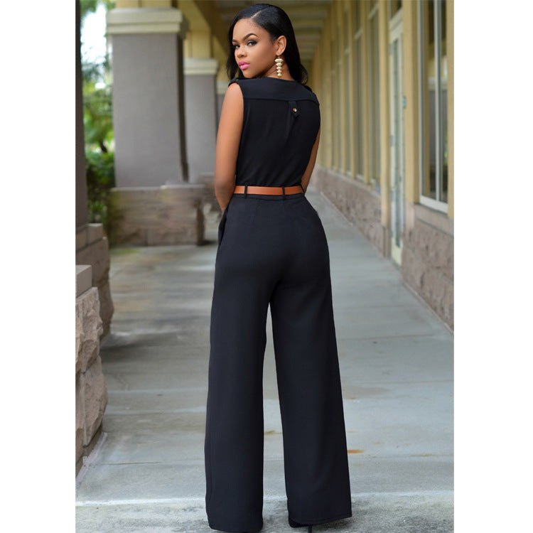 GR Women's Fashion Jumpsuit with One-Piece Trousers