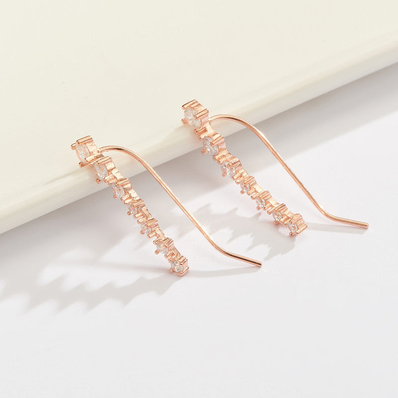 GR | Glamour Shiny Zircon 925 Sterling Silver Earring