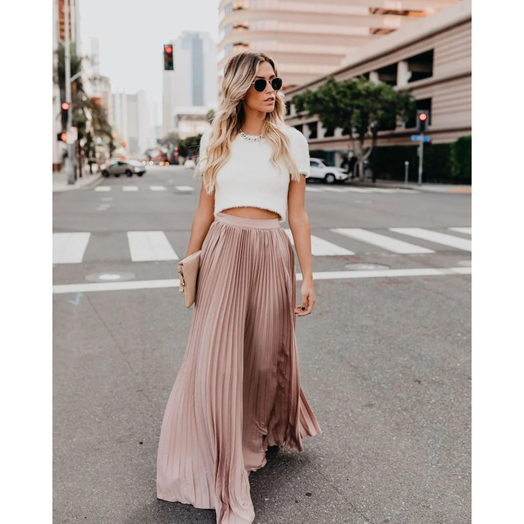 GR | Flowing pleated skirt for women