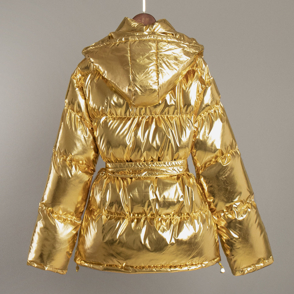 GR | Cool Shiny Hooded Puffer Jacket