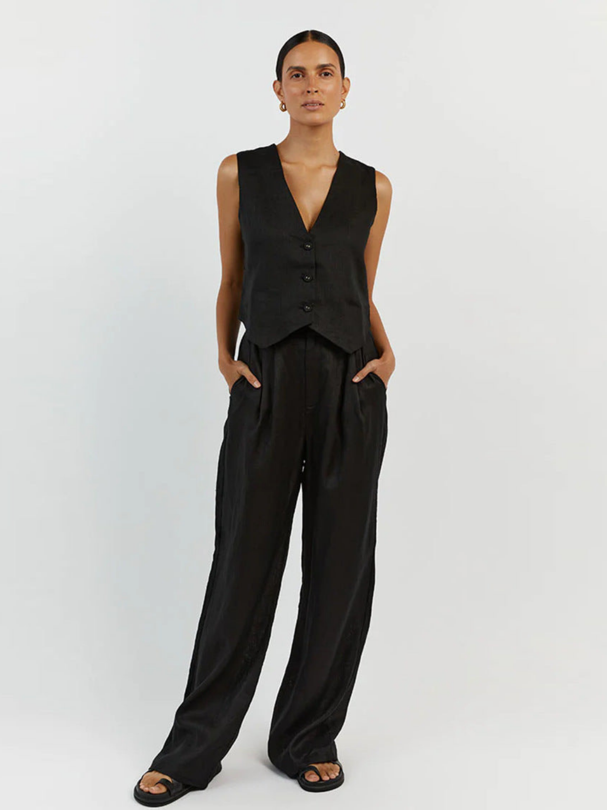GR | Style Linen Vest & Trousers Set