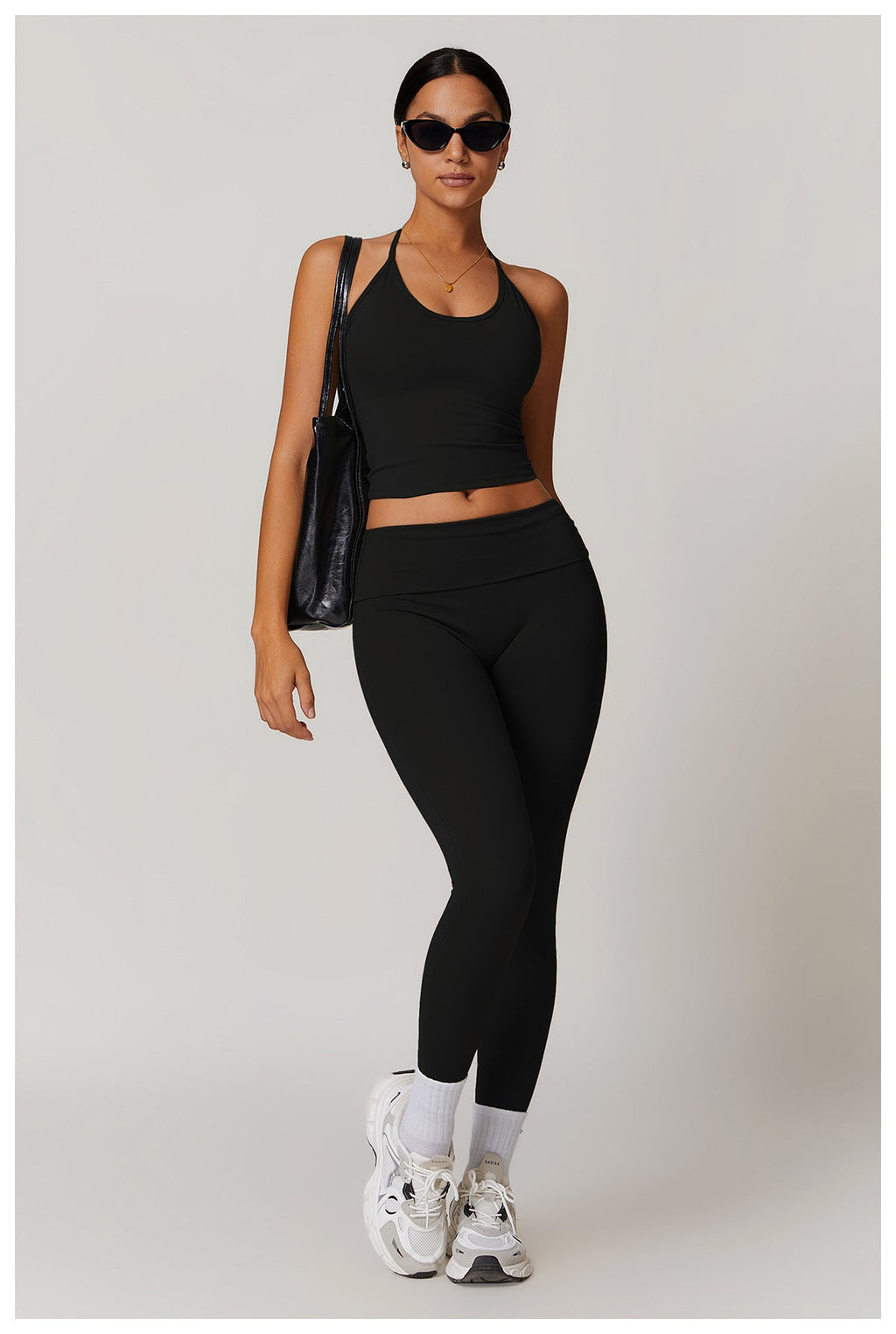 GR | Trendige Fitness Schnell-Trocknend Yoga-Hose mit Falten