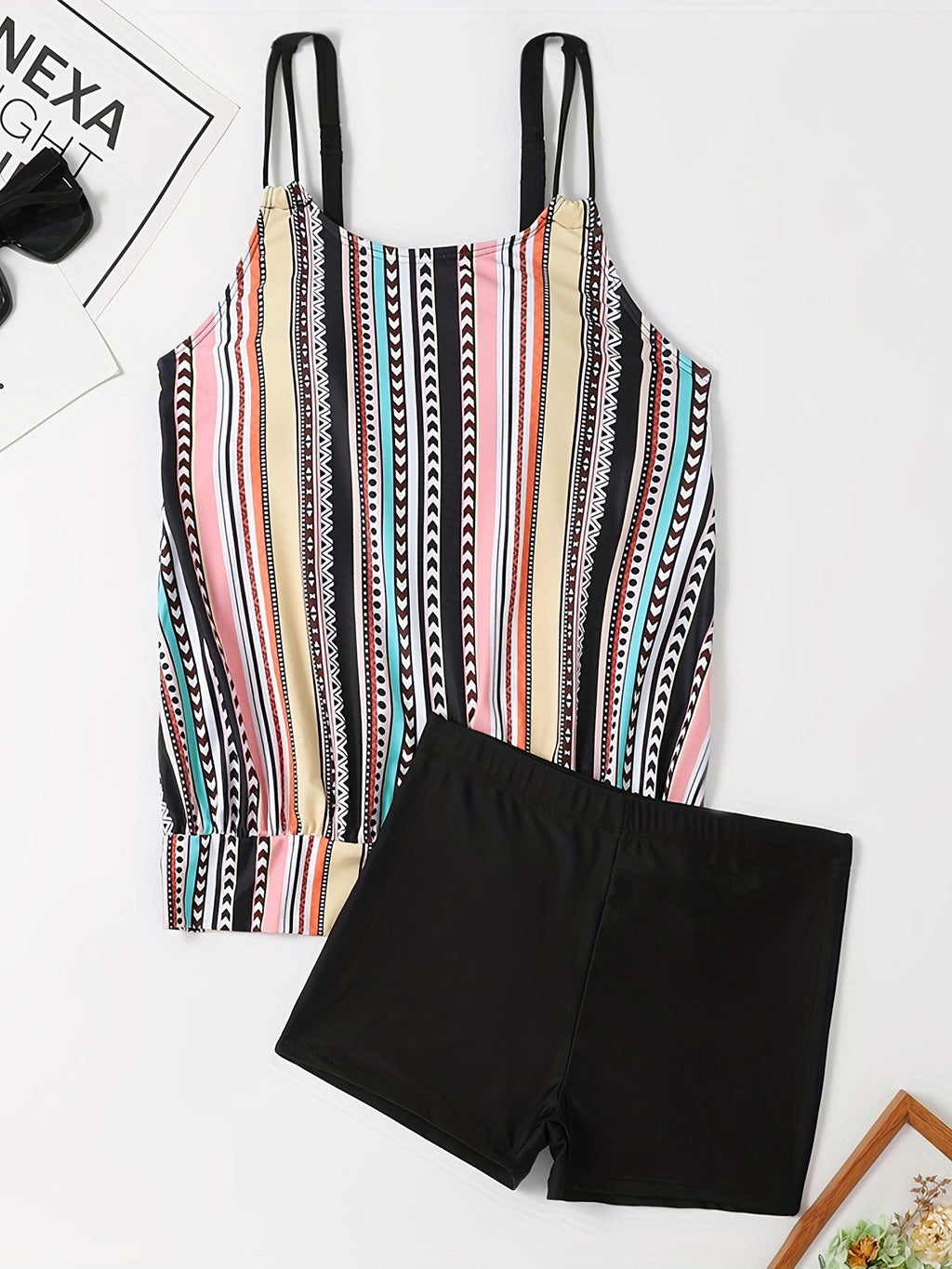 GR | Tankini set with stripes and dots