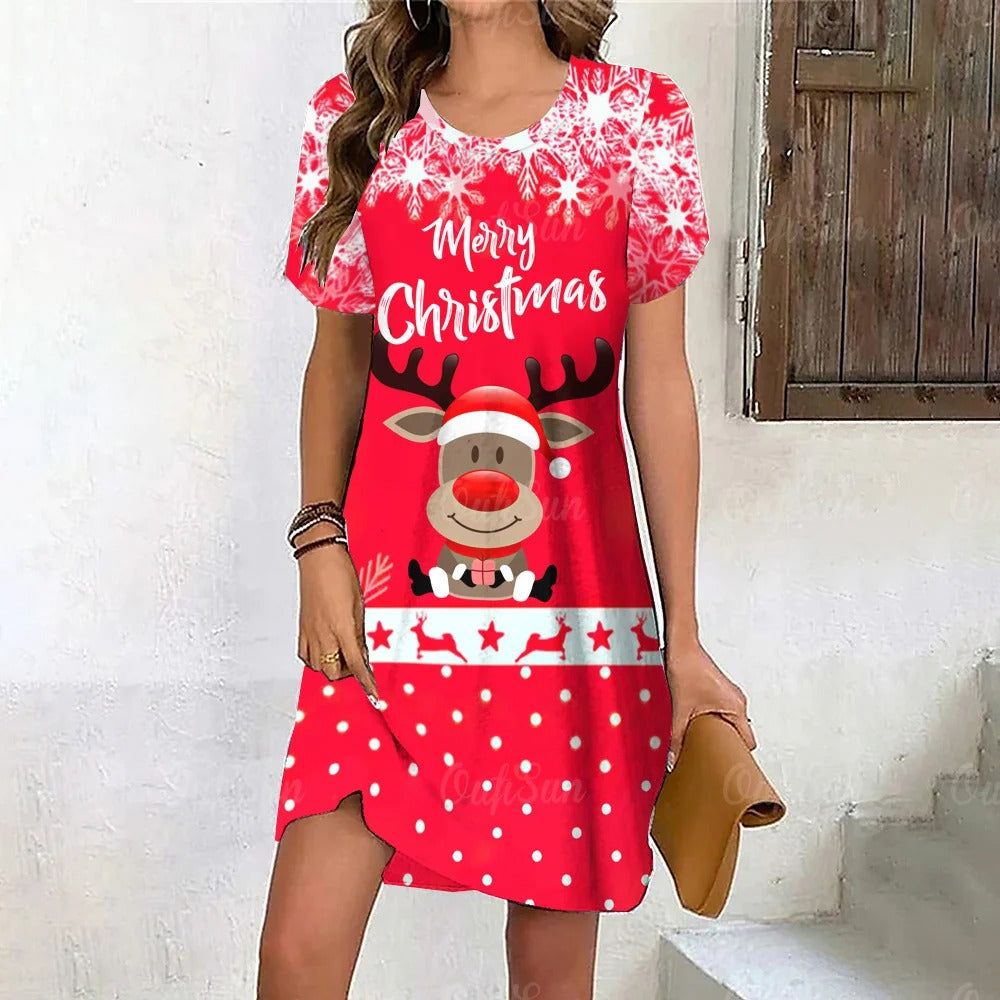 GR | Eleganter Glanz Schneeflocken Kleid