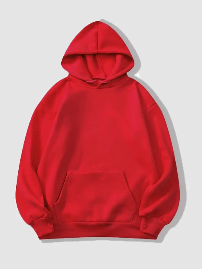 GR | Bequemer Einfarbiger Damen Hoodie mit Kapuze