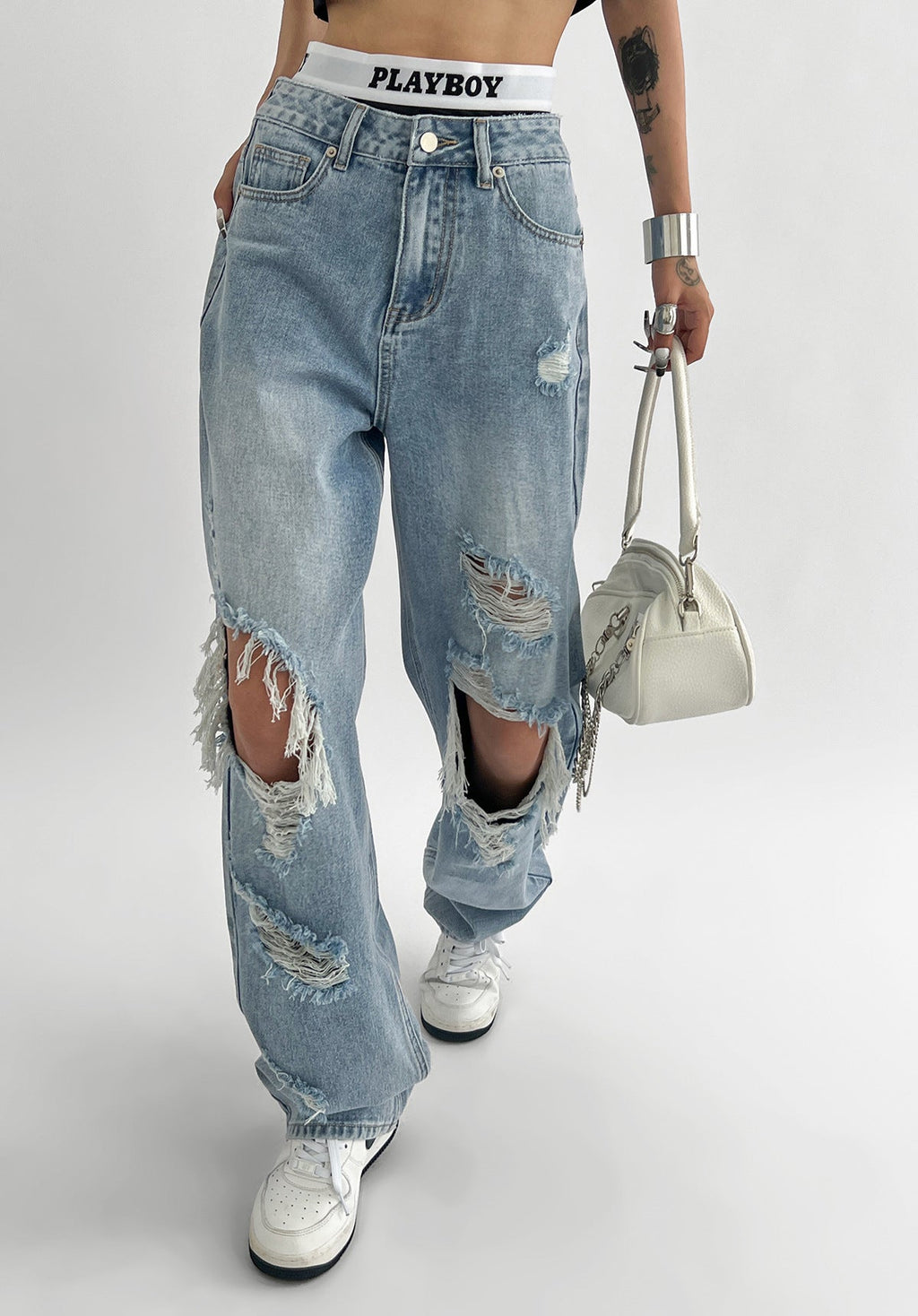 GR Damenjeans mit zerrissenen