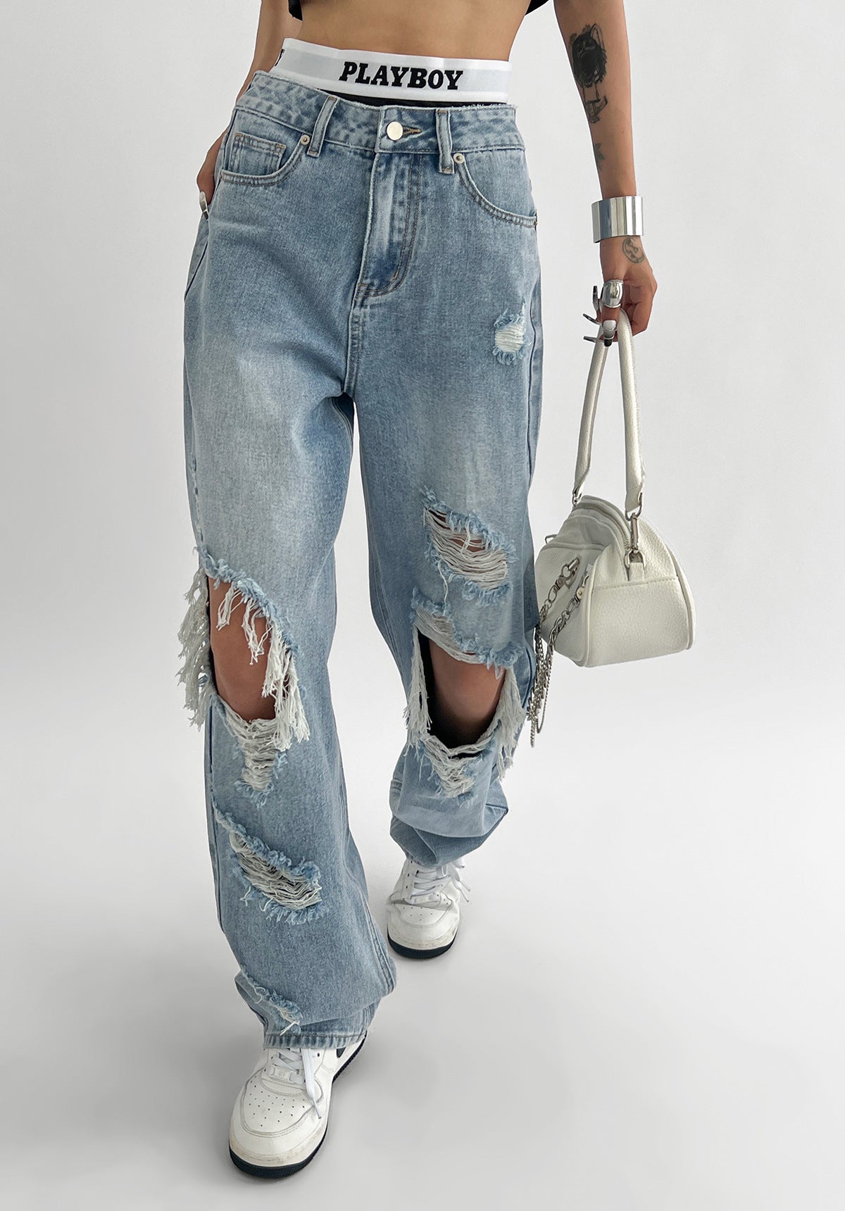 GR Damenjeans mit zerrissenen
