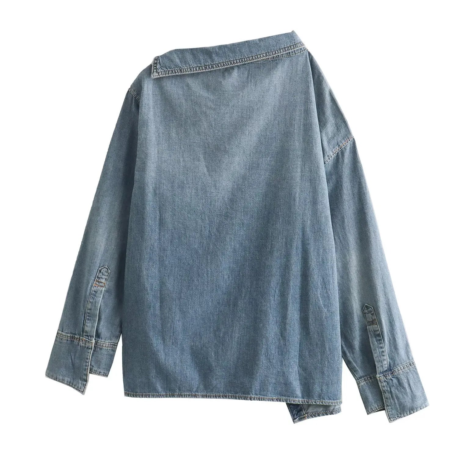 GR | Lässiges, Asymmetrisches Jeanshemd