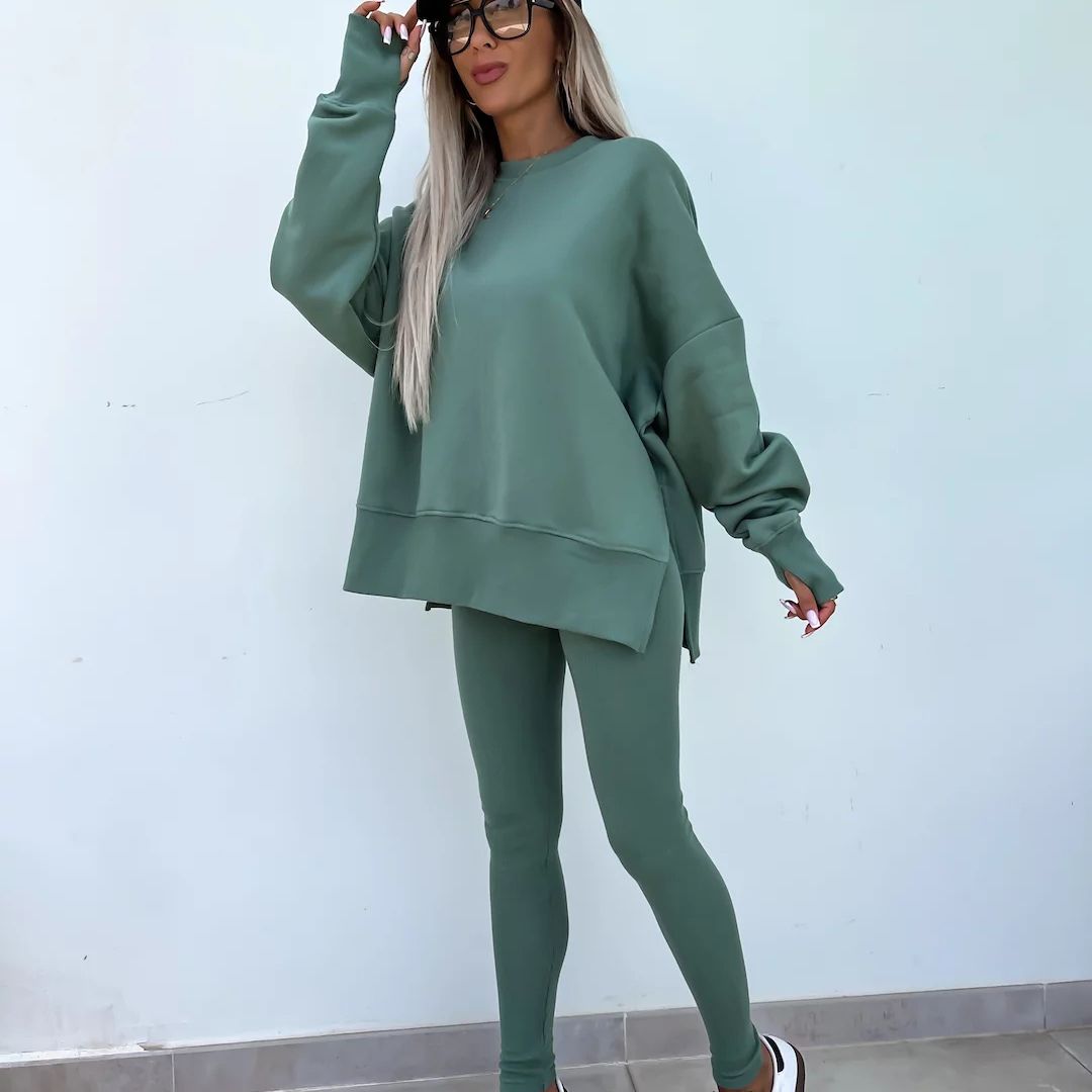 GR | Cozy oversized sweatshirt and leggings set