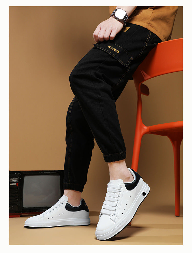 GR | Sneakers with a Heel: Comfortable Casual Shoes with a 6 cm Hidden Heel, Made of Faux Leather, For Everyday & Business