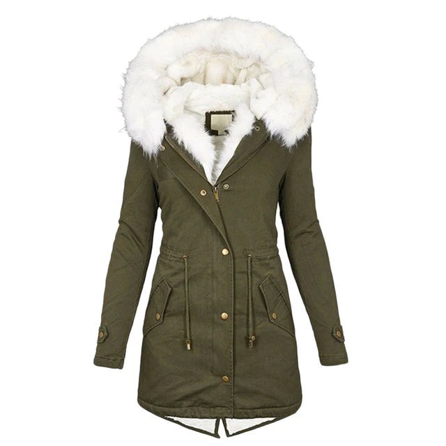 GR | Padded Winter Jacket with Fur for Women