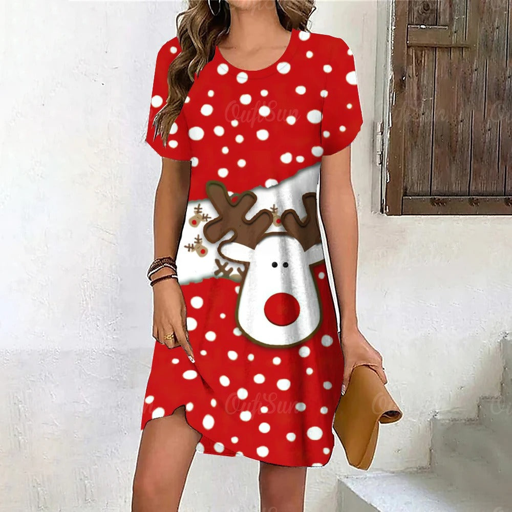 GR | Eleganter Glanz Schneeflocken Kleid