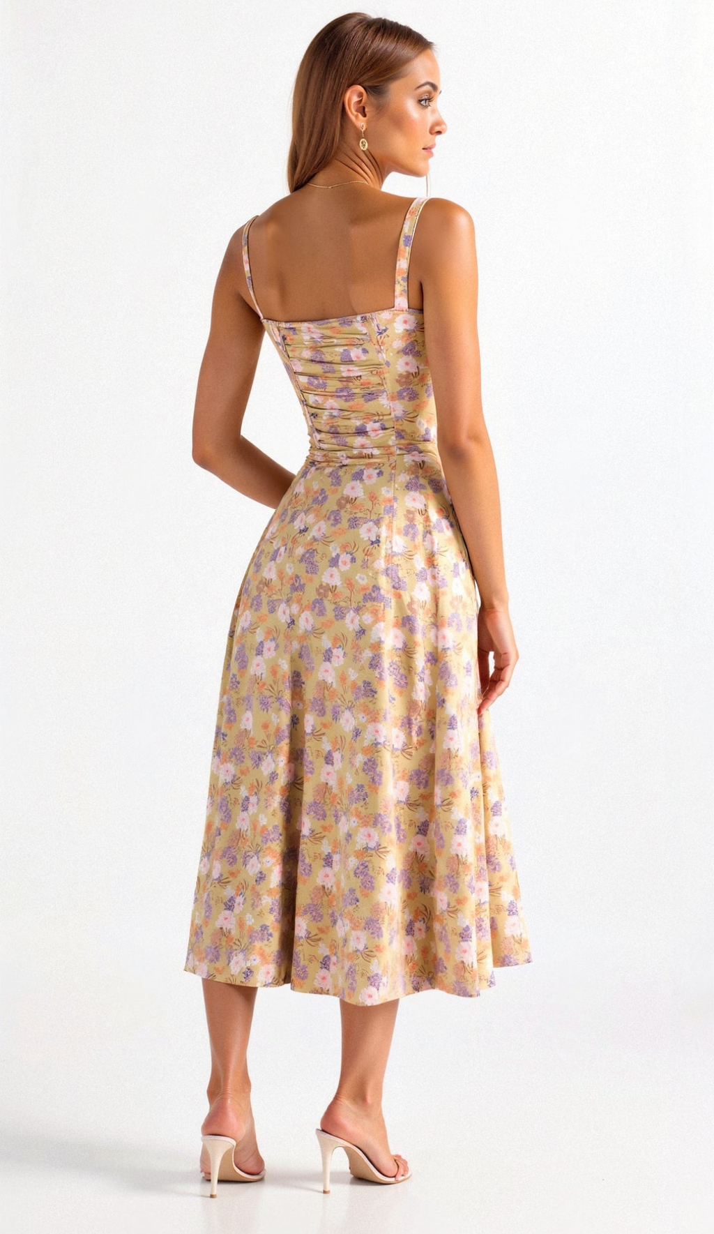GR | Blumen Kleid für Frauen Midi