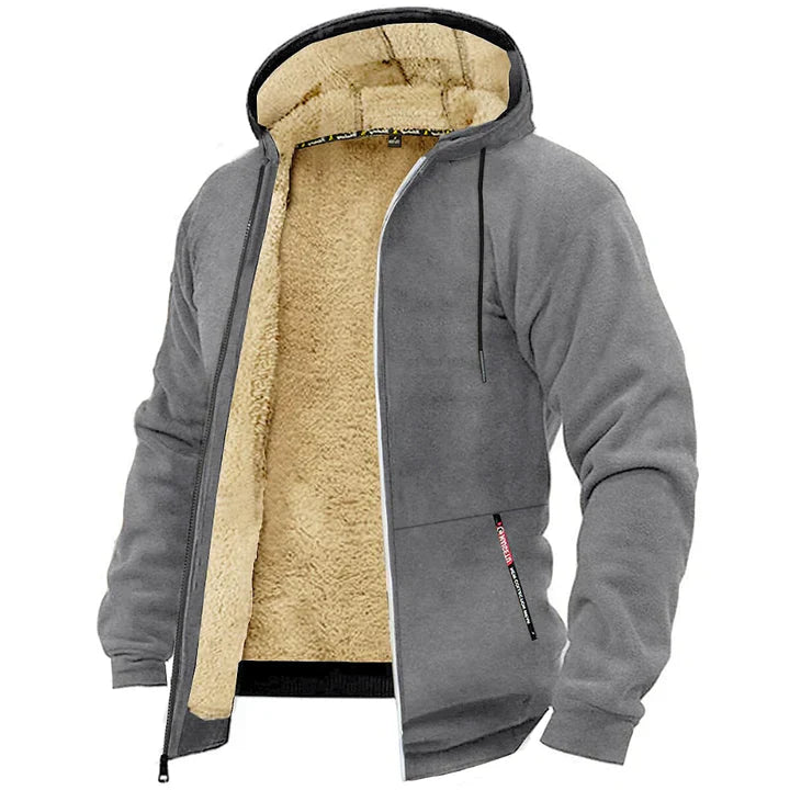 GR | Fleece-lined zip hoodie