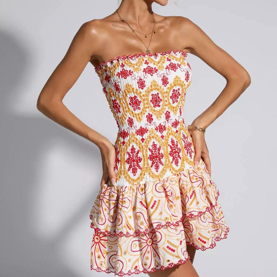 GR | Rüschen Rotes Kleid