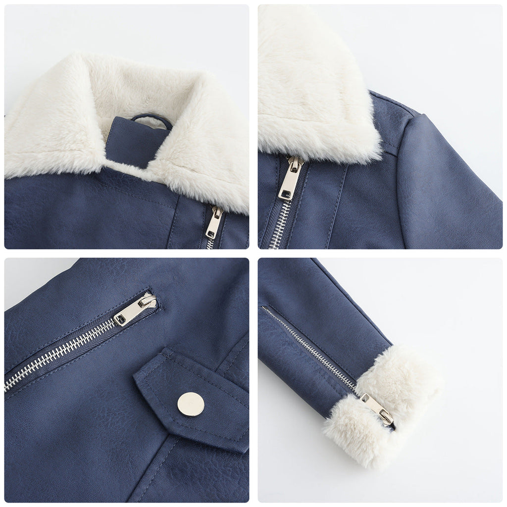 GR | Winterlederjacke mit Fleece-Futter