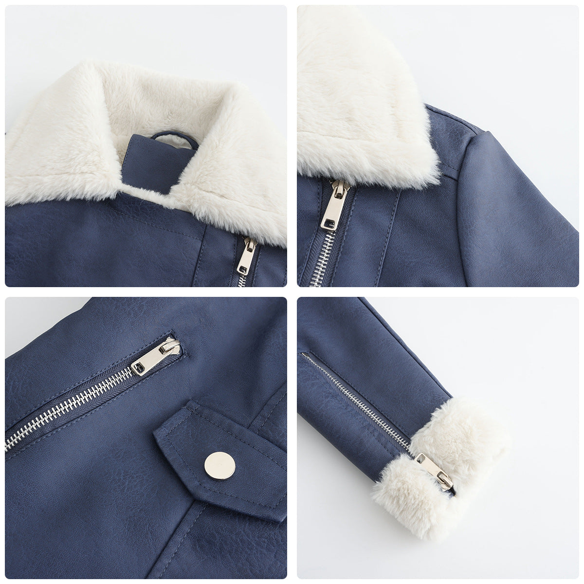 GR | Winterlederjacke mit Fleece-Futter