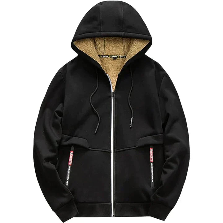 GR | Fleece-lined zip hoodie