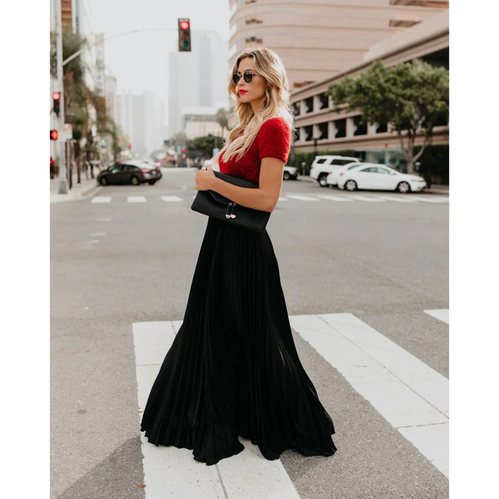 GR | Flowing pleated skirt for women