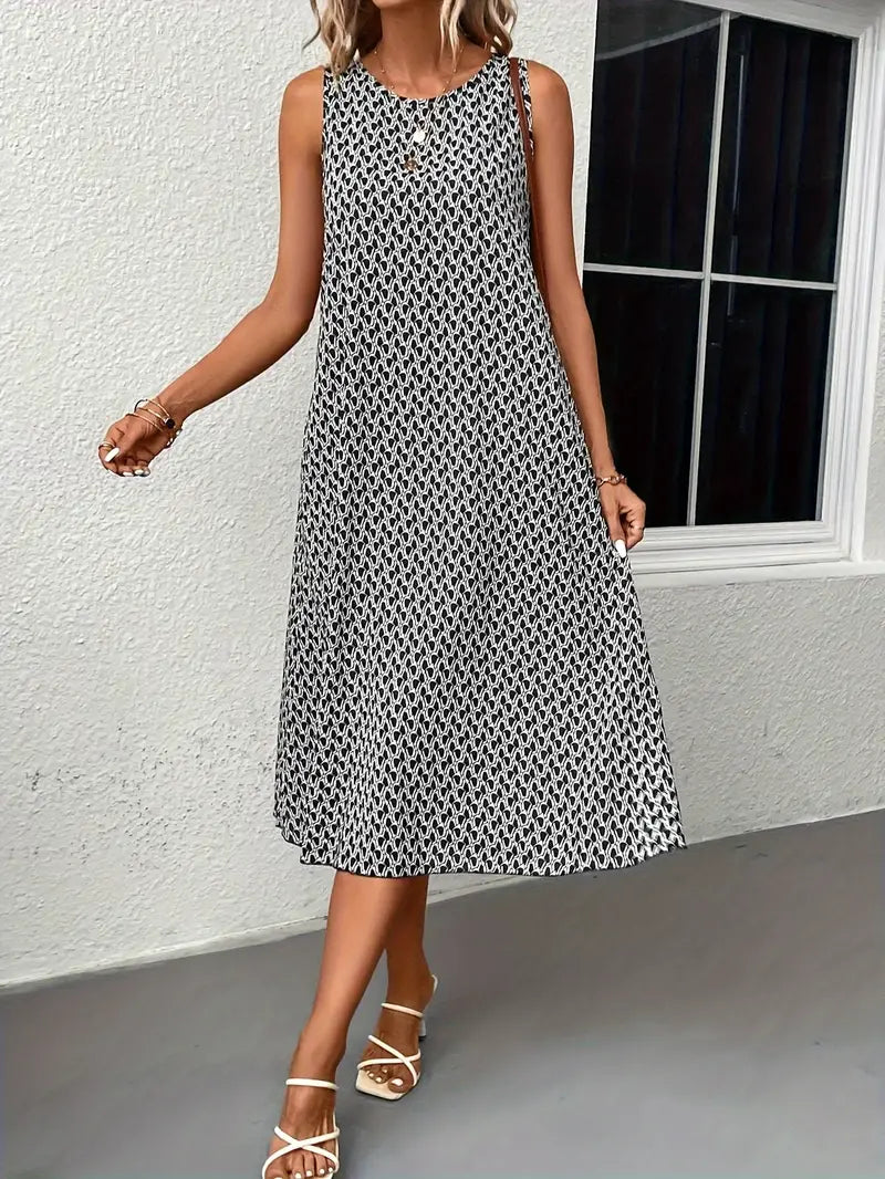 GR | Casual dress with all-over print and pocket – fashionable & comfortable