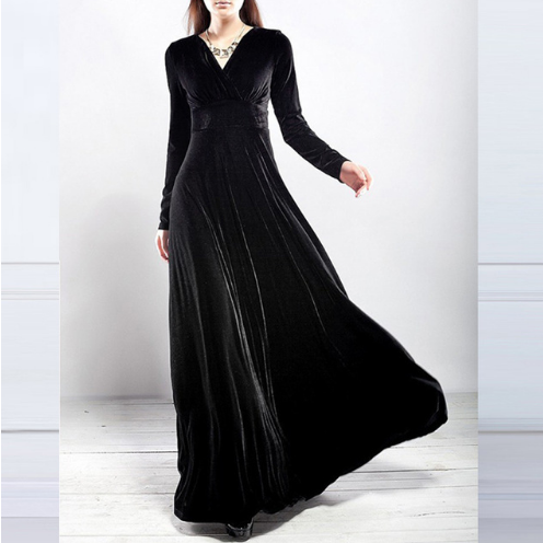 GR | Glamorous Chic dress with a thickened V-neck 