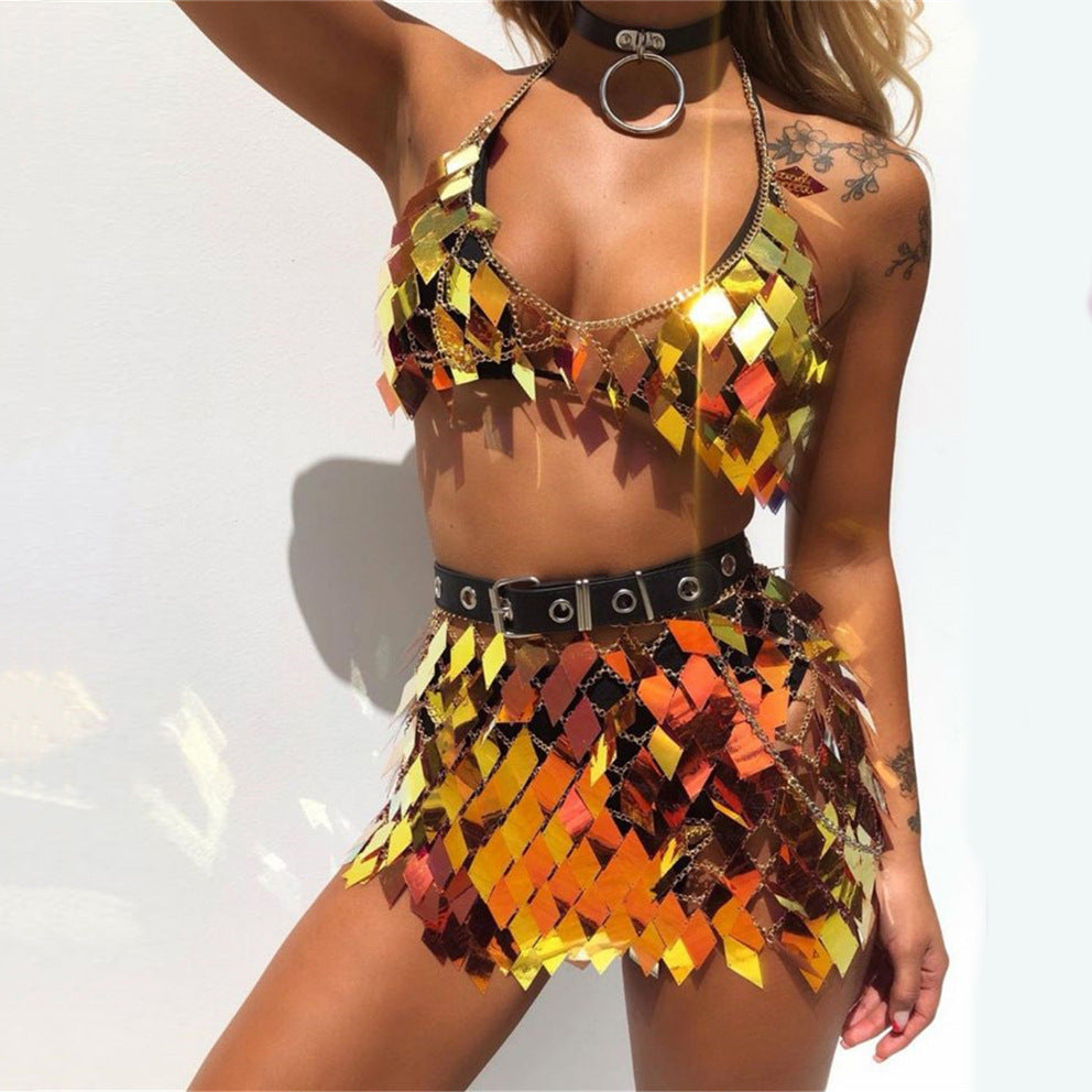 GR | Two-piece sequin bra