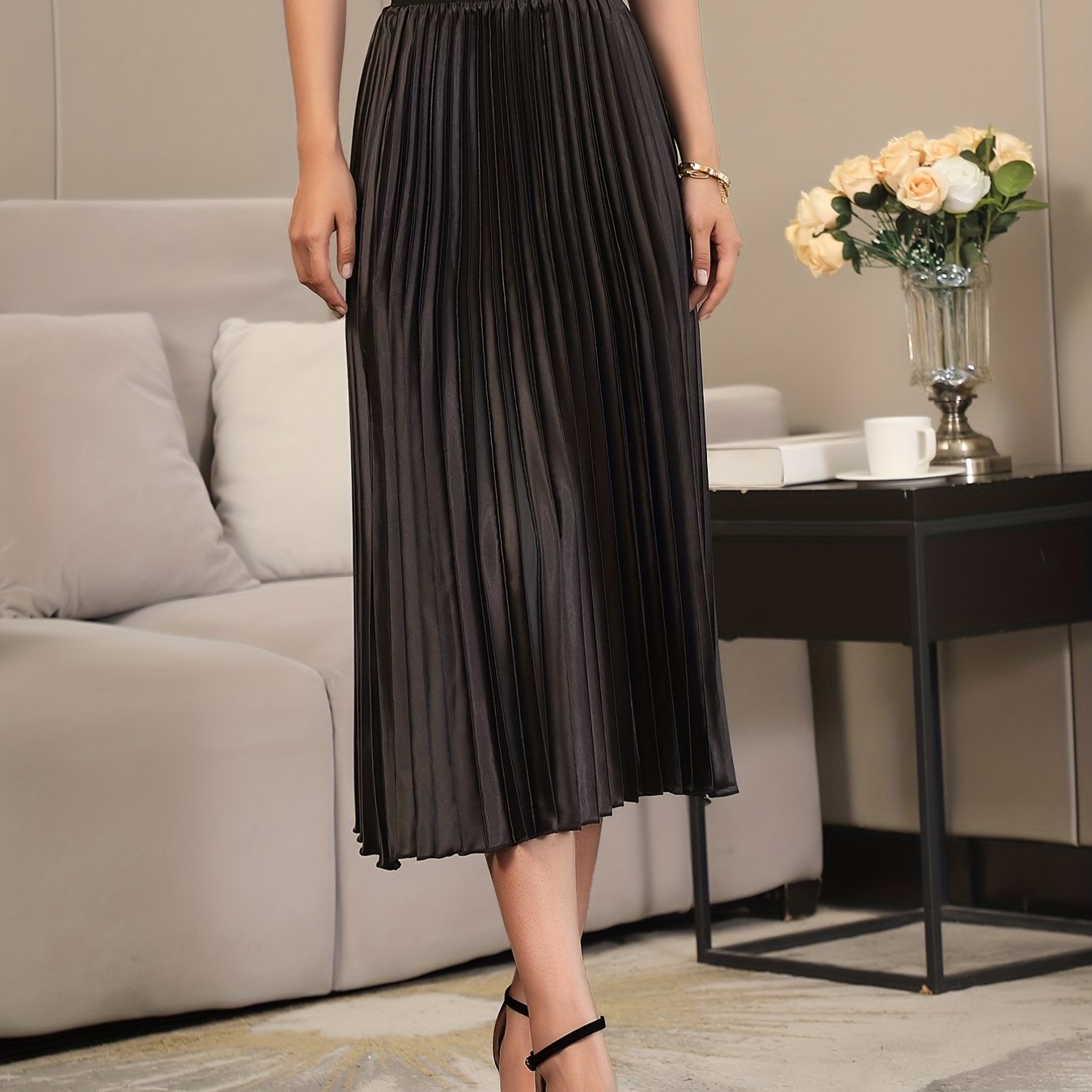 GR | Elegant A-line pleated skirt