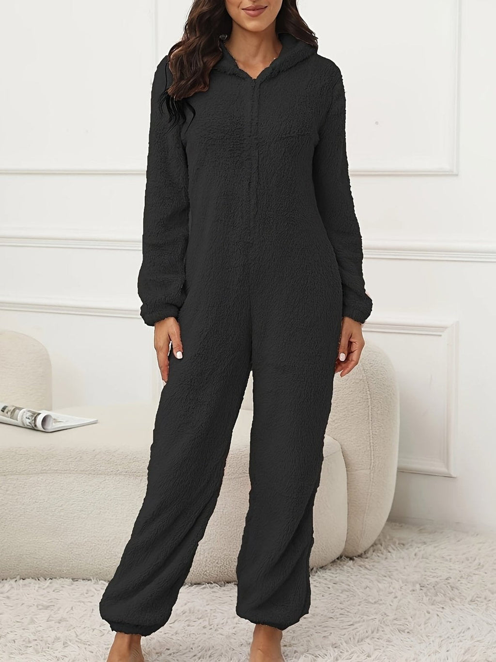 GR | Hooded Lounge Jumpsuit For Stylish Winter Comfort For Women