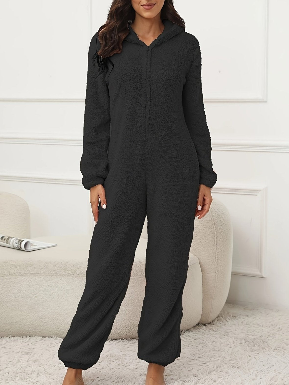 GR | Hooded Lounge Jumpsuit For Stylish Winter Comfort For Women