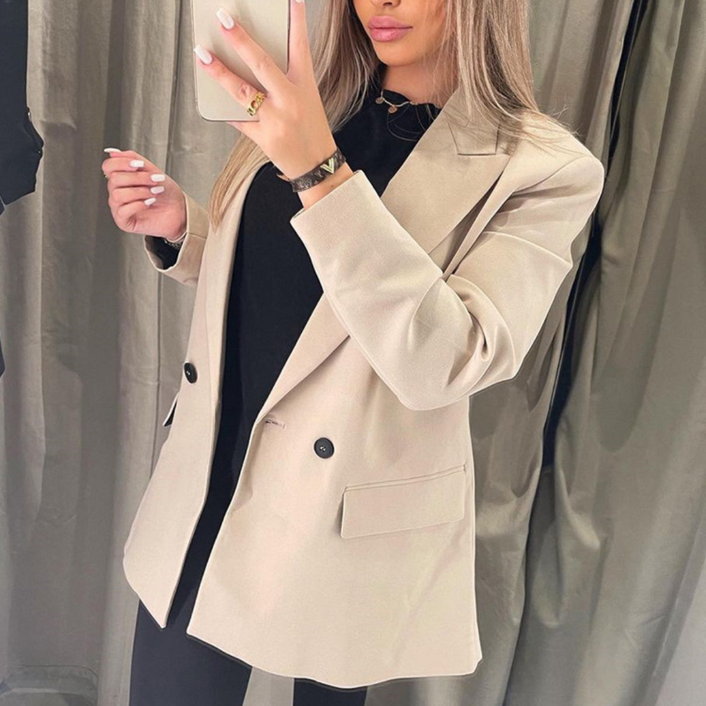 GR | Comfortable, trendy long blazer for autumn