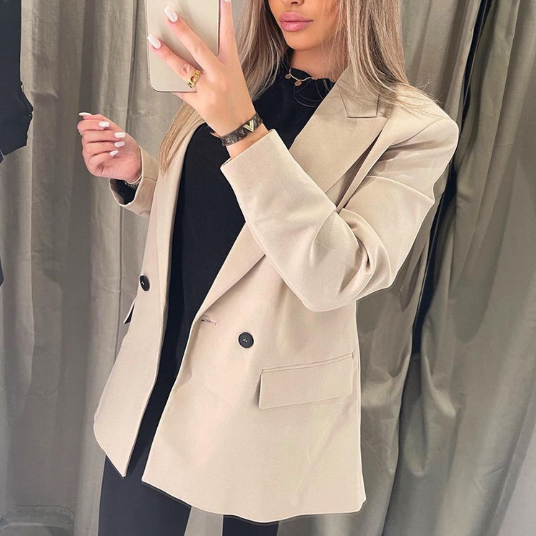 GR | Comfortable, trendy long blazer for autumn